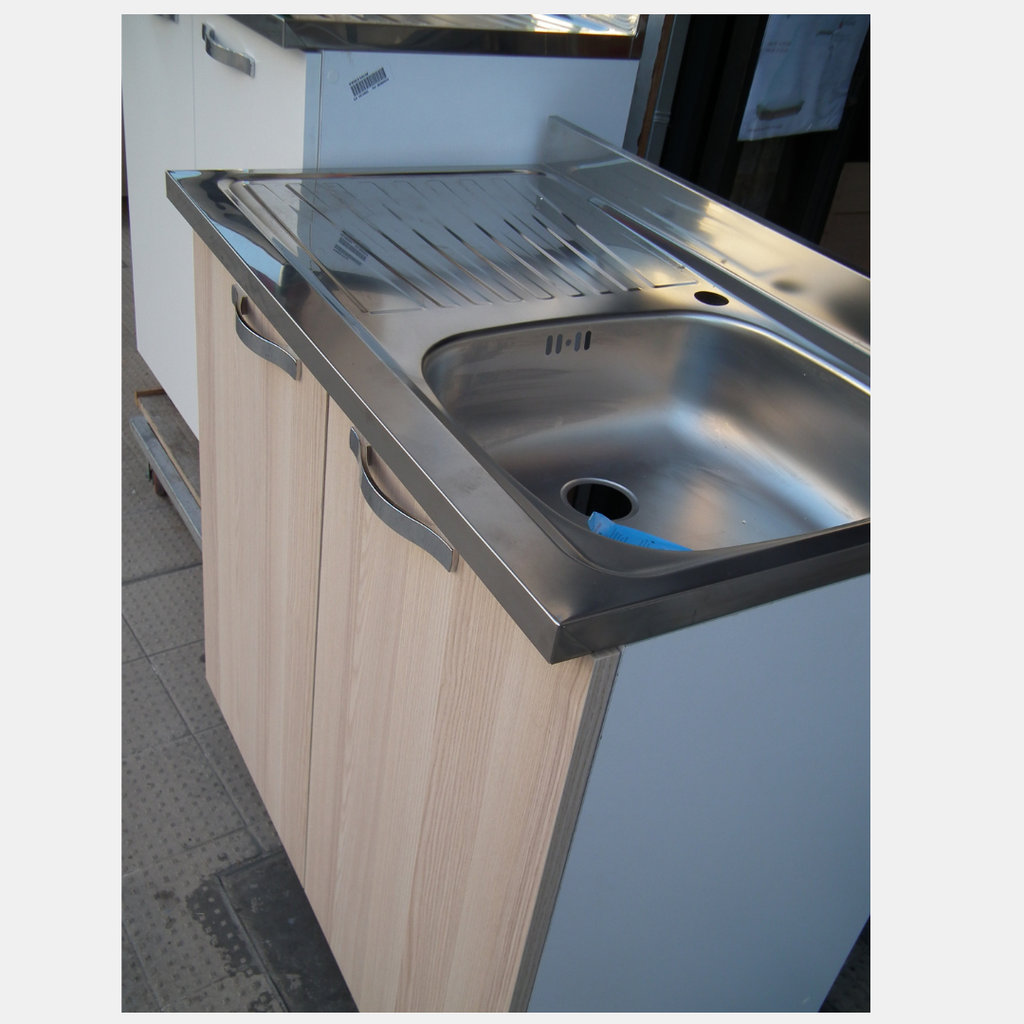 Mobile sottolavello con lavello Acciaio inox + Pensile Colapiatti vari colori