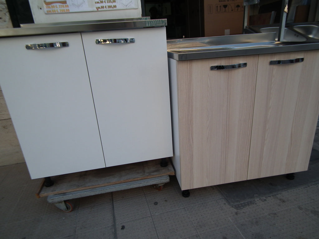 Mobile sottolavello con lavello Acciaio inox + Pensile Colapiatti vari colori