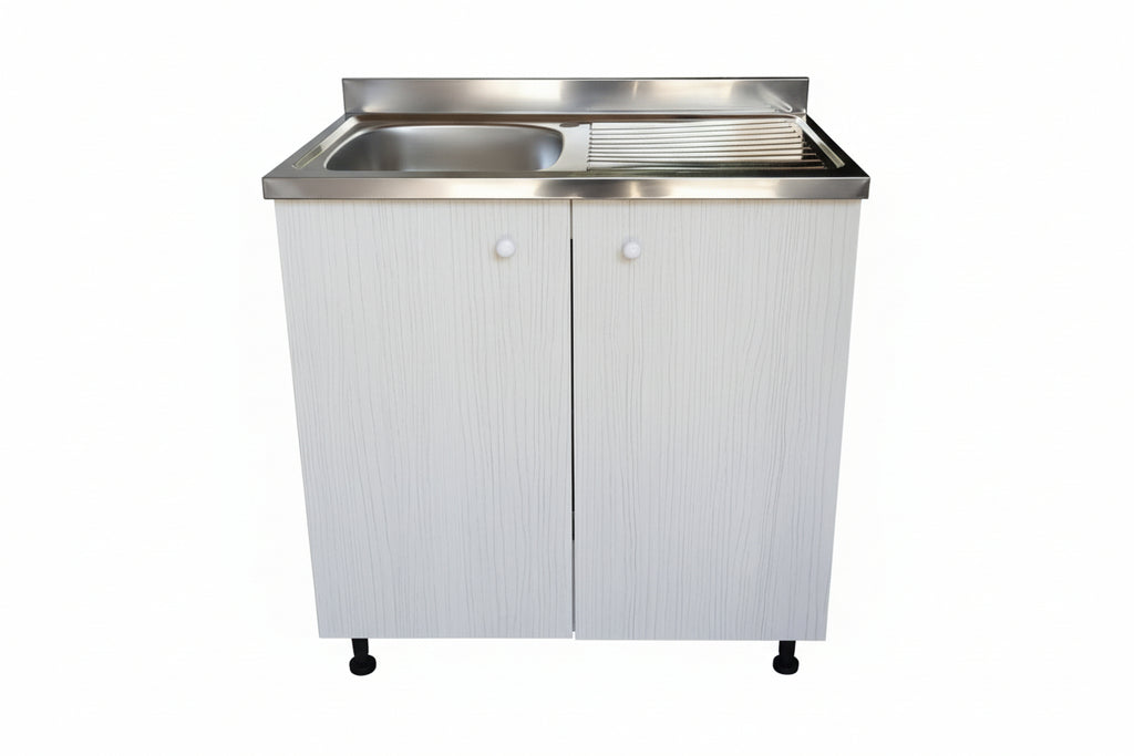 Mobile cucina con lavello da appoggio acciaio inox
