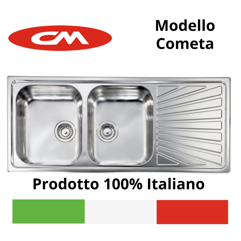 lavello_cucina_acciaio_inox_serie_incasso_modello_cometa_della_cm_italia_gioelli_d'acciaio_due_vasche_a_sinistra_foto_iniziale