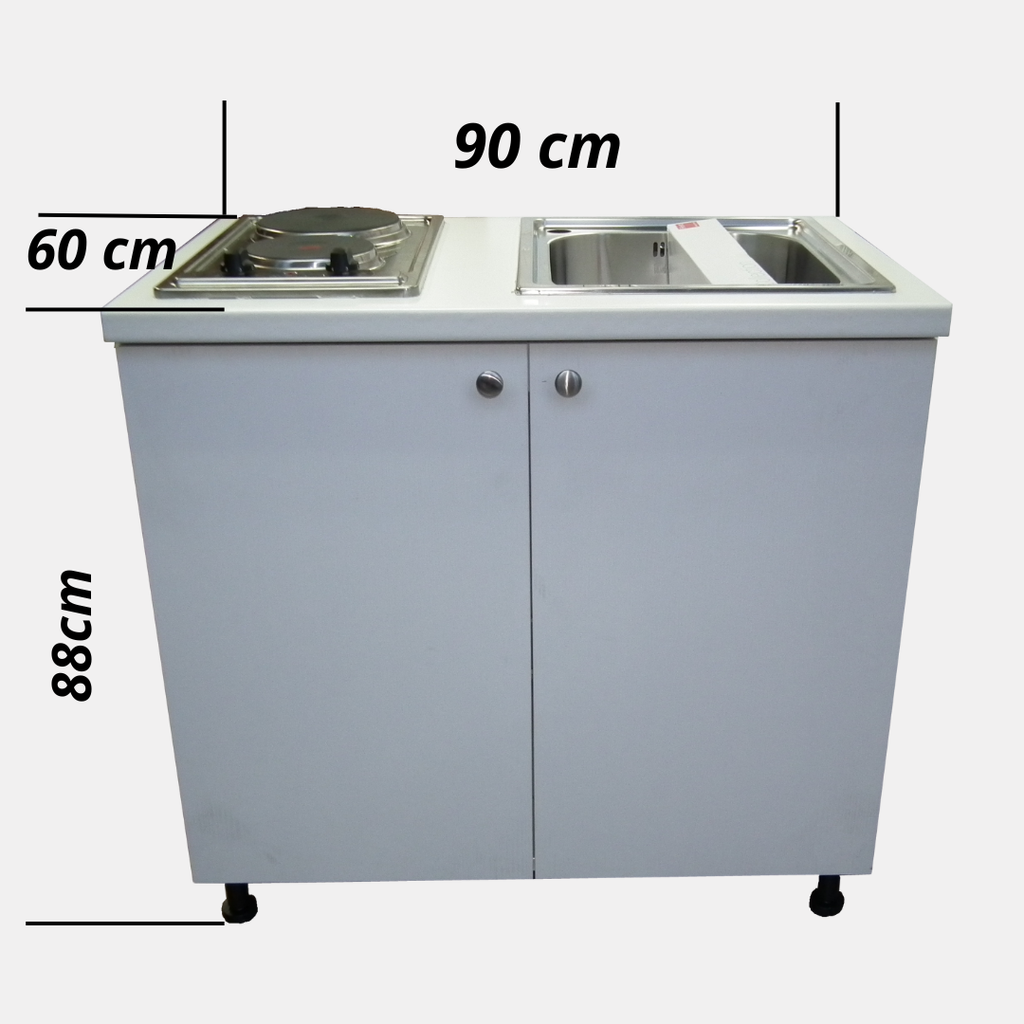 Minicucina 90 cm completa con lavello e piano cottura - dimensioni