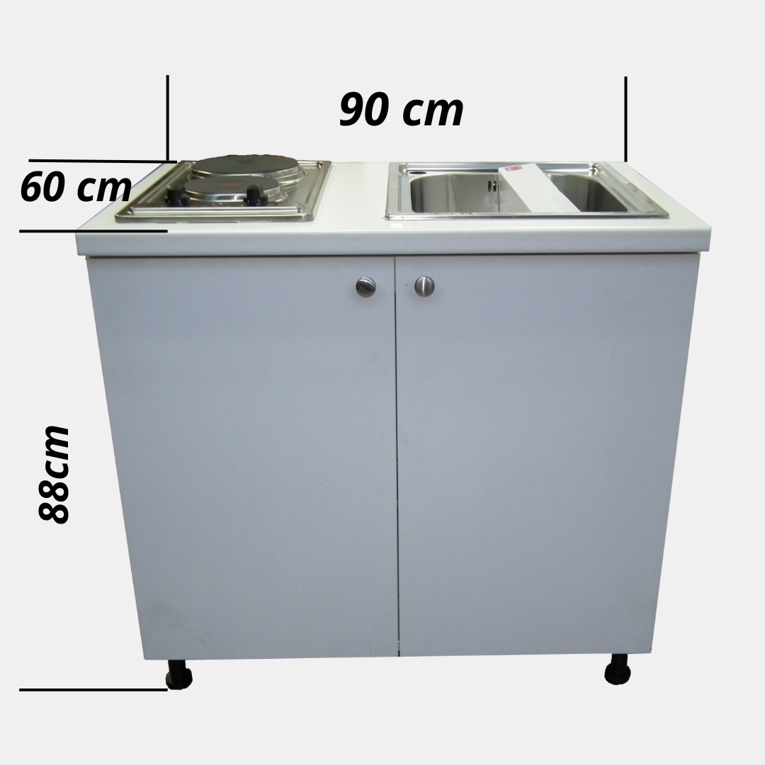 Minicucina 90 cm completa con lavello e piano cottura - dimensioni
