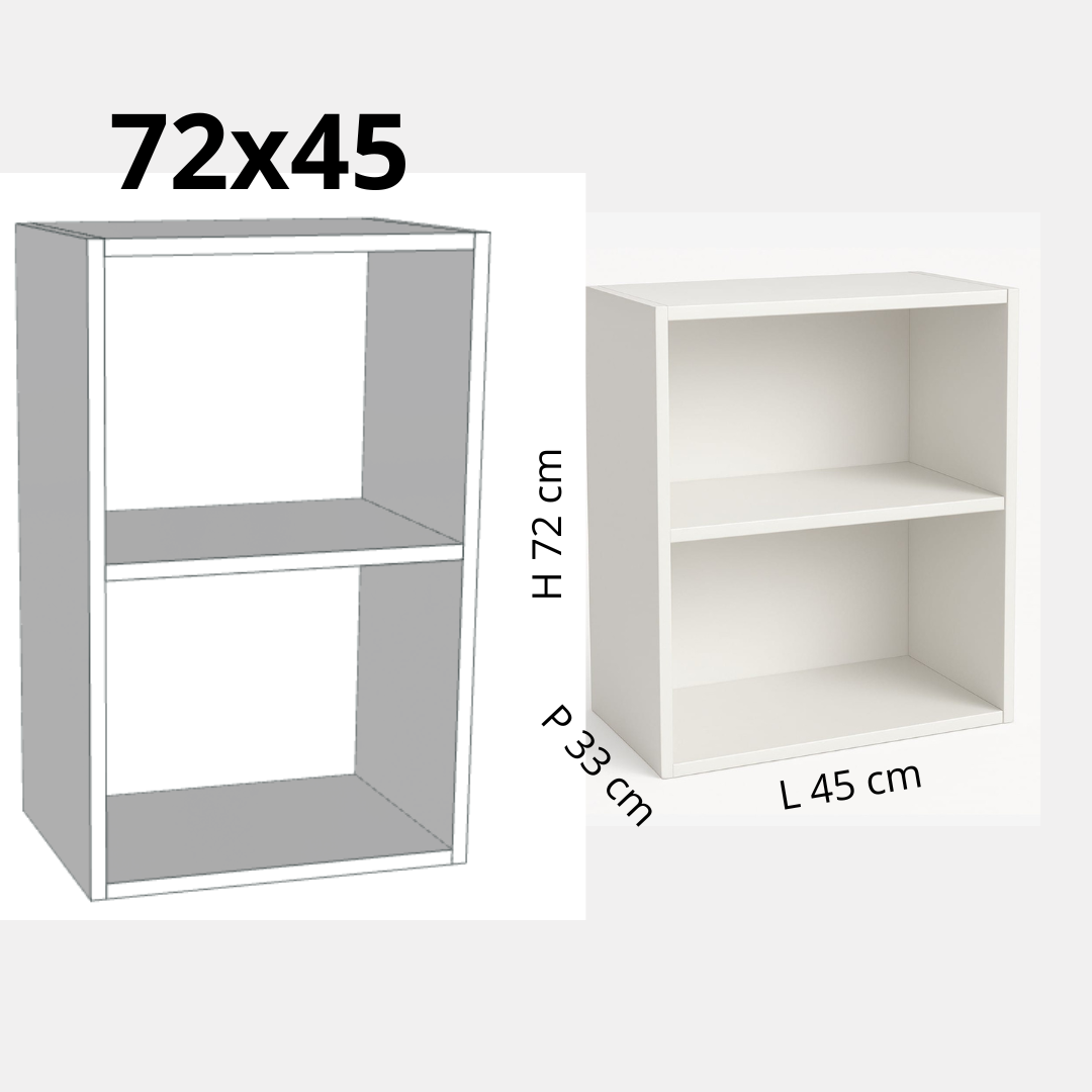 pensile cucina colore bianco opaco altezza 72cm larghezza 45cm e profondità 33 cm