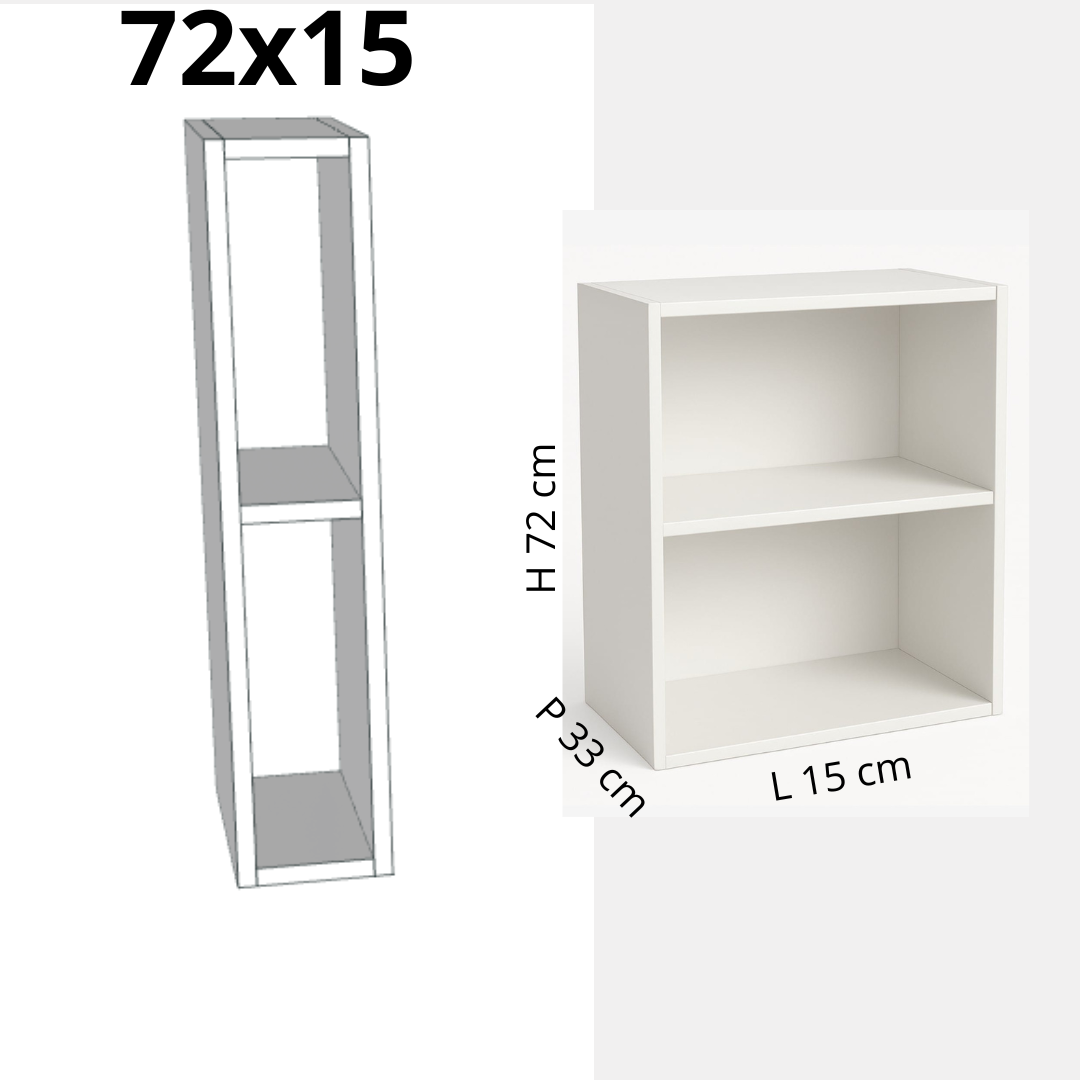 pensile cucina colore bianco opaco altezza 72cm larghezza 15cm e profondità 33 cm