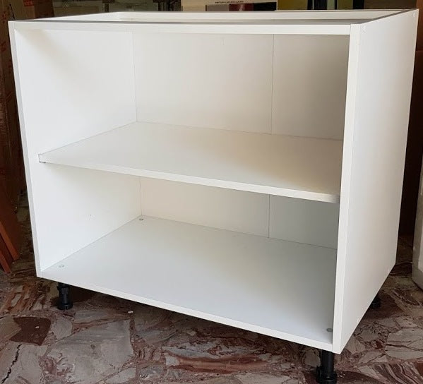 mobile struttura cucina in colore bianco opaco da 0 cm vista laterale